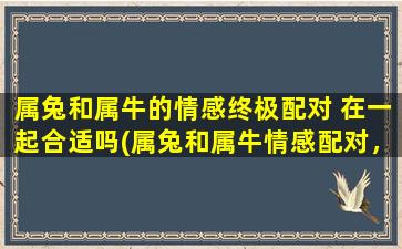 属兔和属牛的情感终极配对 在一起合适吗(属兔和属牛情感配对，是绝佳组合吗？)